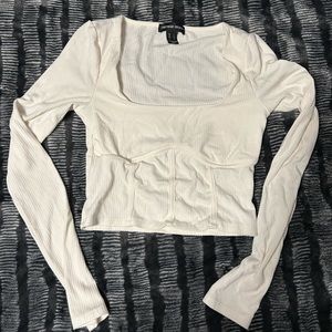 Size large off white corset style top